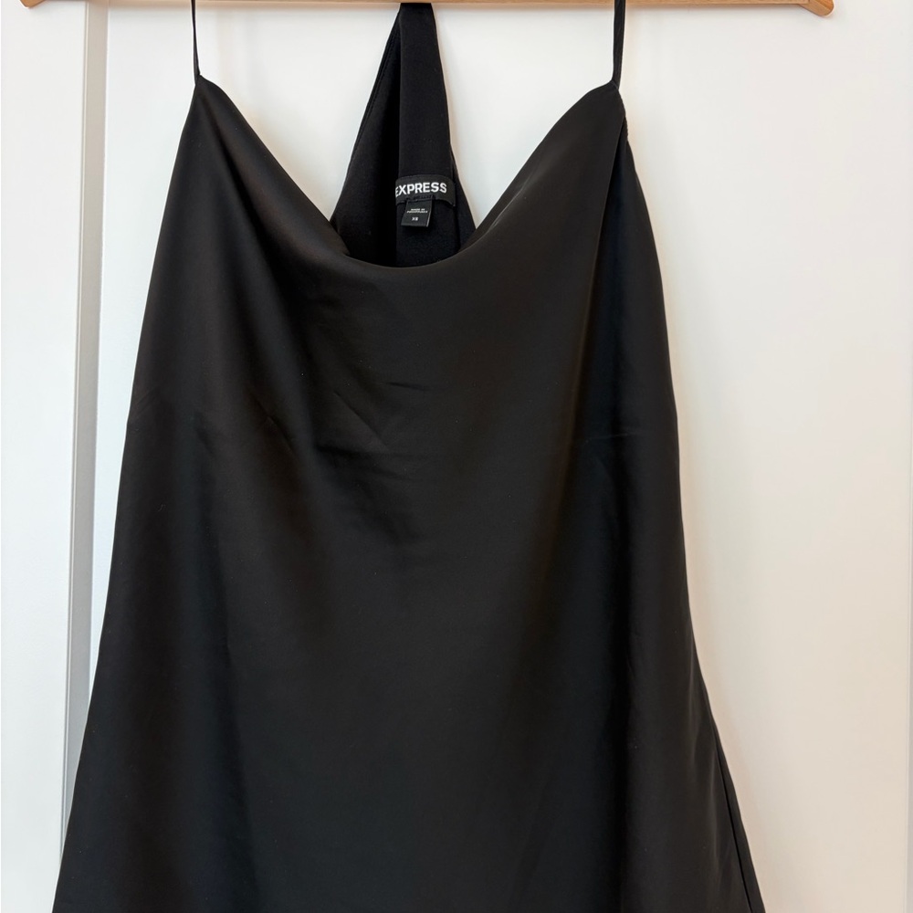 Express Black Satin Top